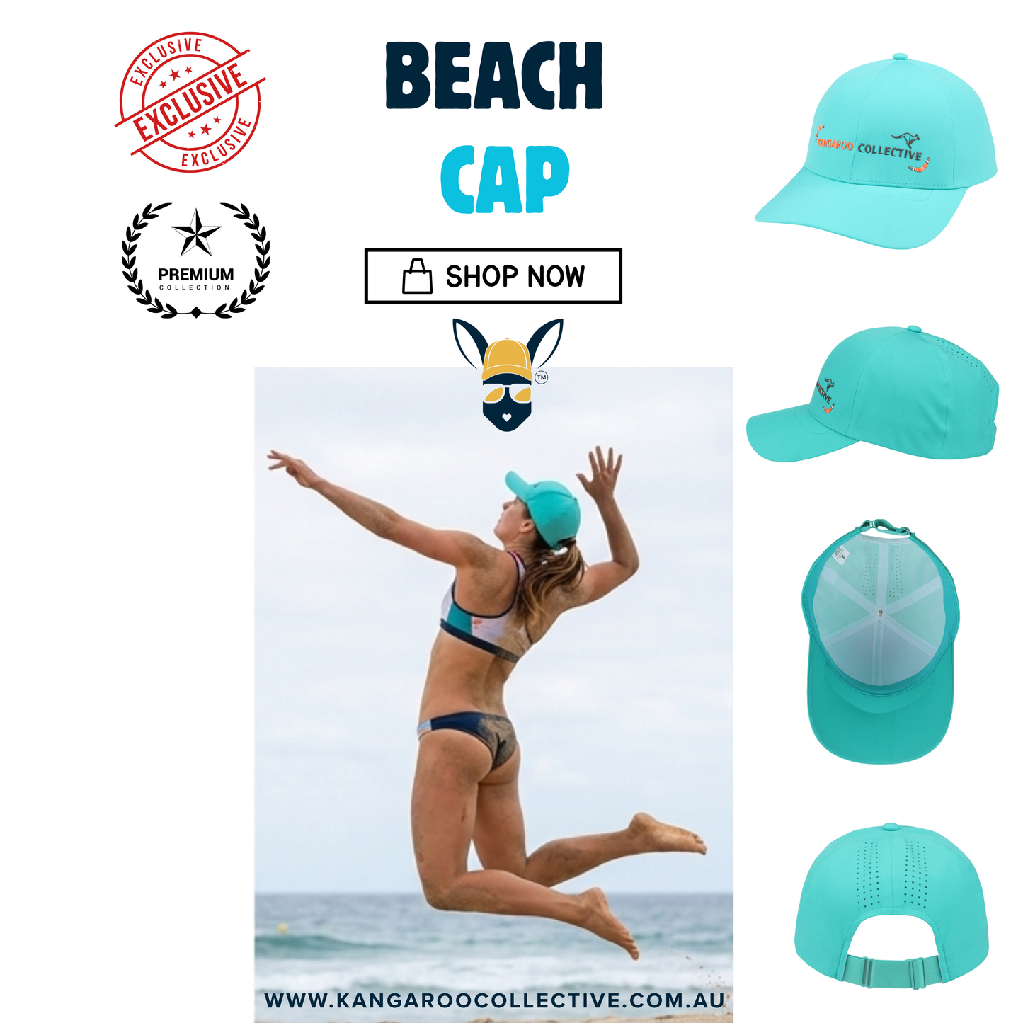 OCEANIC BLUE SEAMLESS STITCH SPORTS CAP