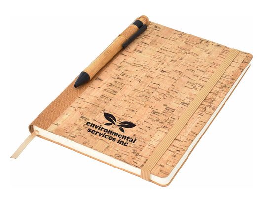 Sustainable Cork Notebooks (A5) with Paper Pen