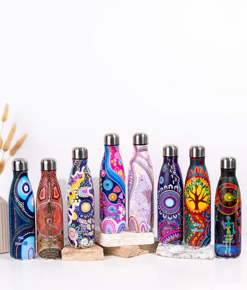 INDIGENOUS Art Water Bottle Stainless Steel