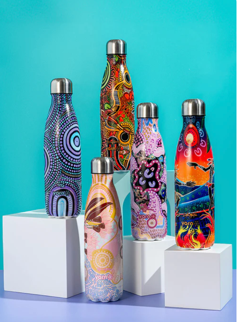 INDIGENOUS Art Water Bottle Stainless Steel